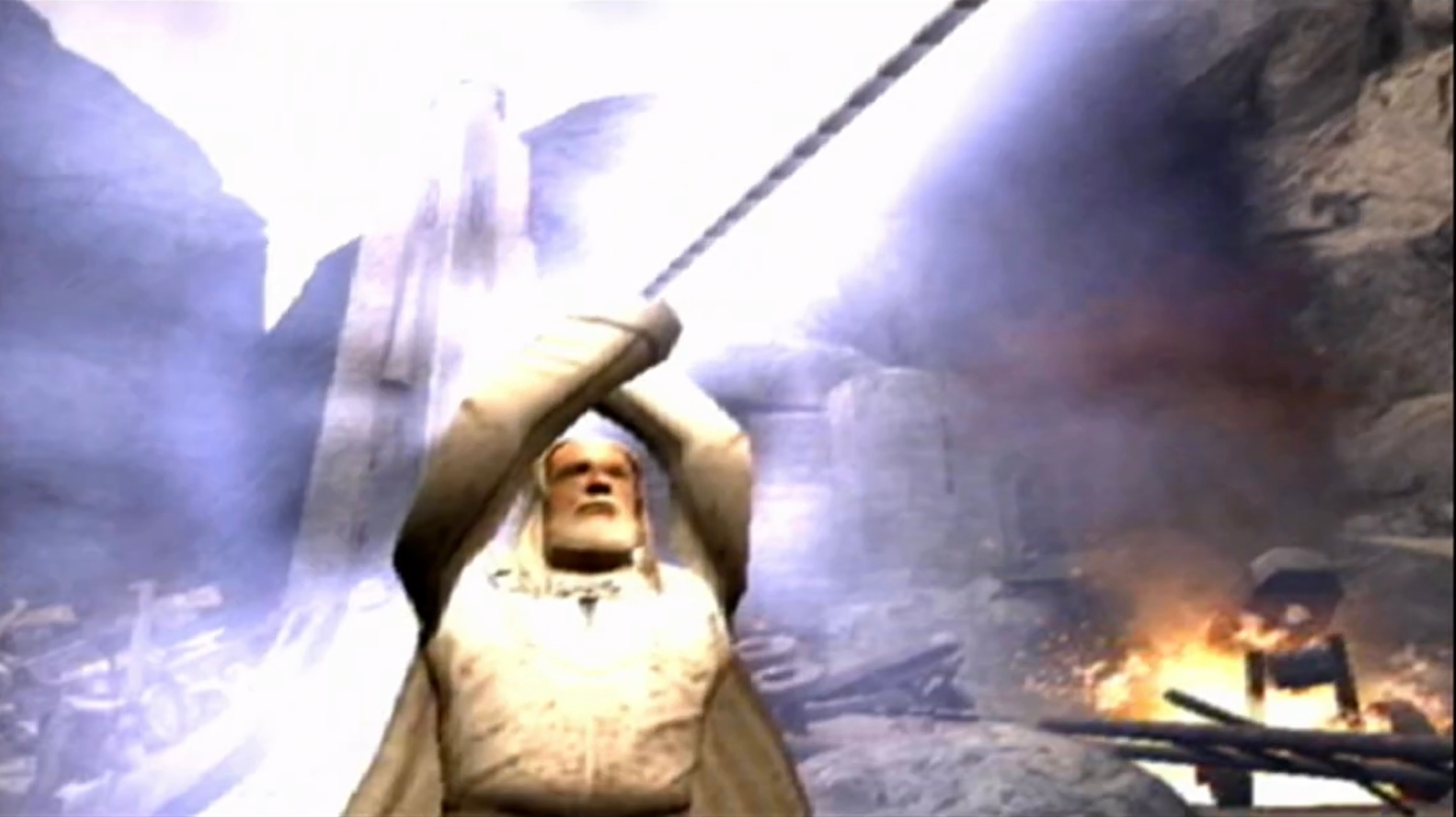 Gandalf is doing magic.