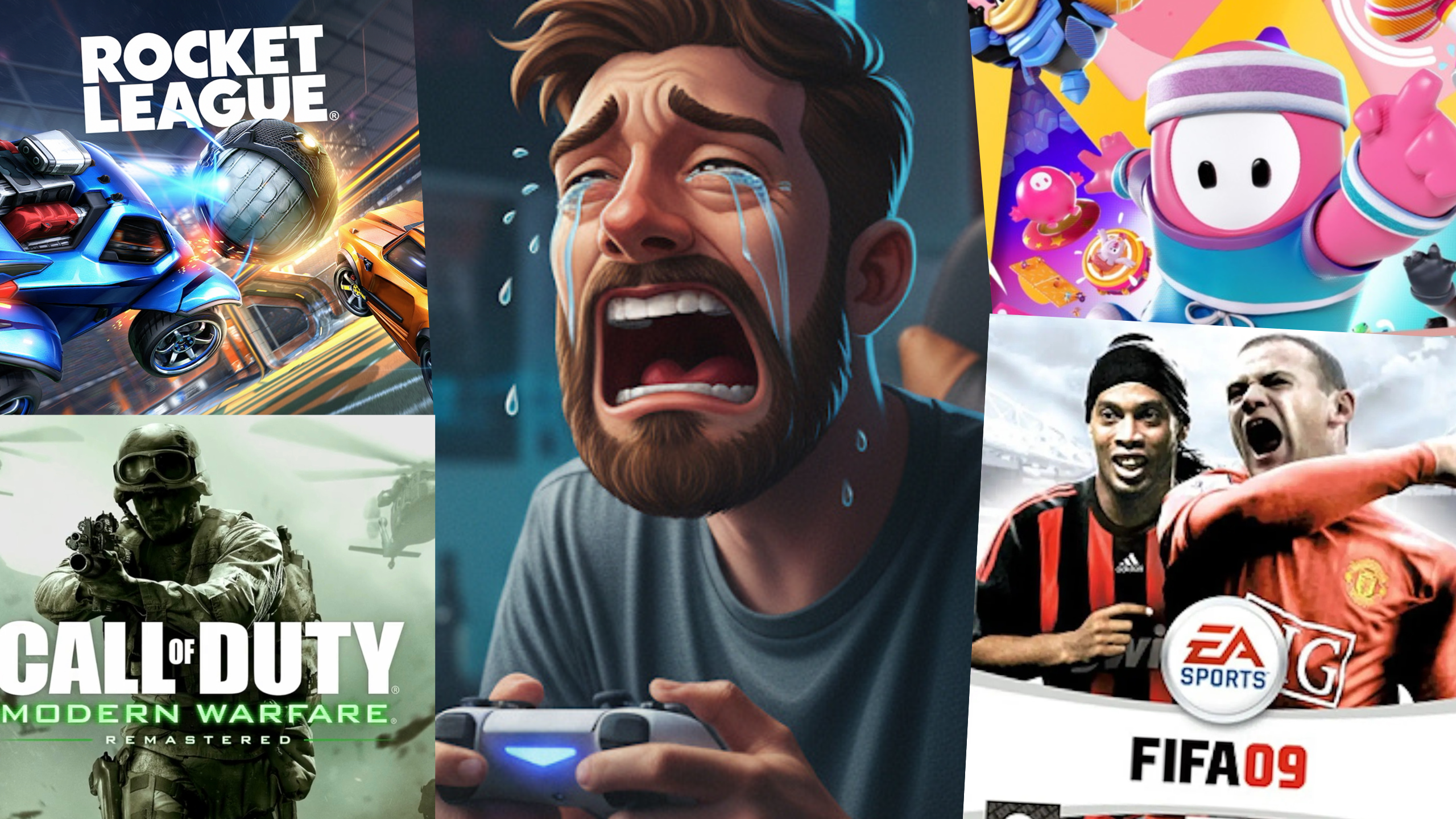 A Multiplayer gamer crying.