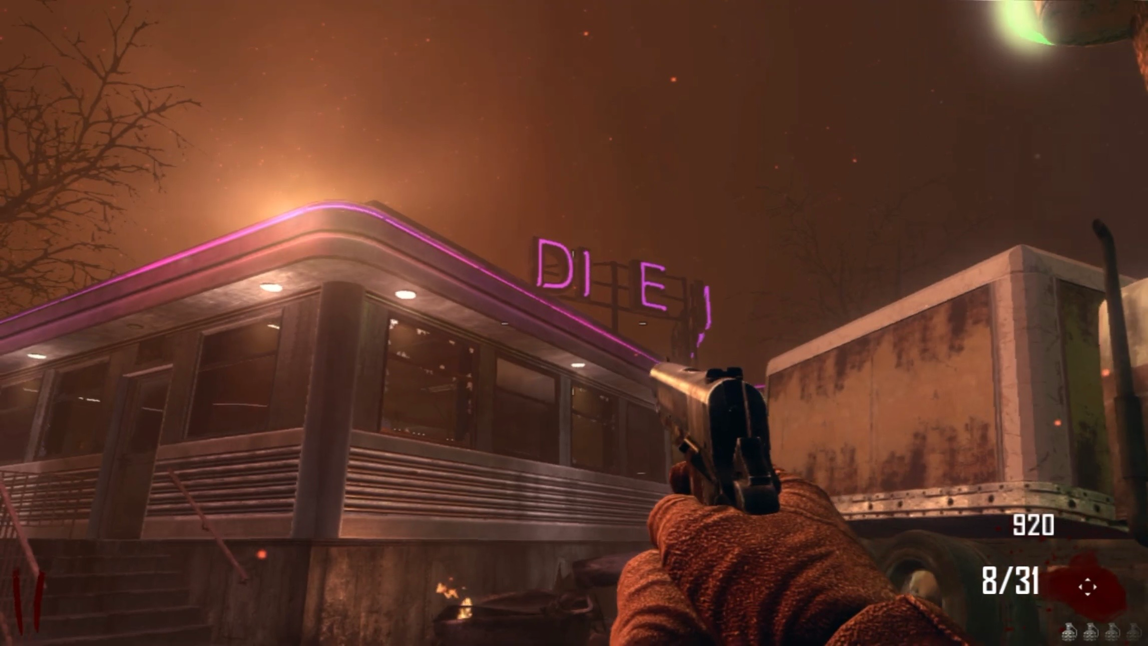 Outside the famous Diner in TranZit.